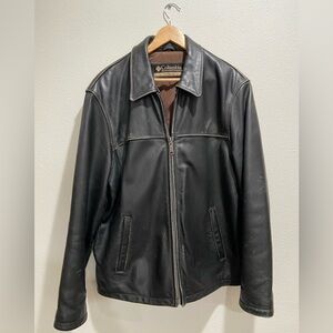Columbia Men's Black Leather Jacket
